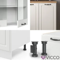 Vicco Küchenzeile R-Line Weiß Landhaus 140 Cm Holzwerkstoff -Vidaxlko Verkaufe 8db6710294d45bbec2496a0ea00c42a0