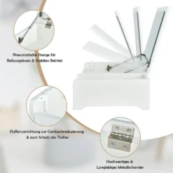 COSTWAY Kompakter Schminktisch Mit Spiegel, Frisierkommode, Moderner Kleiner Tisch Für Schlafzimmer, Arbeitszimmer, Weiß -Vidaxlko Verkaufe 8e3553d76885000cdee233cce64f7a43