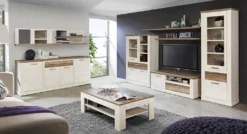 TV-Board "Duro" Aus Holzwerkstoff, Nachbildungfolie, Metall In Korpus Pinia Weiss Kombiniert Mit Eiche Antik Mit Einer Schublade Und Einer Tür. Abmessungen (BxHxT) 139,6x52x52 Cm -Vidaxlko Verkaufe 8e6c707ca717bcceea0f6ade08eaca86