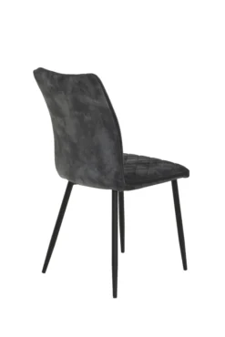 4er Set Esszimmerstuhl Pamela - Vintage Velvet Anthrazit Rautensteppung - Rundrohr Schwarz - 120kg Belastbar -Vidaxlko Verkaufe 8fc24b7c01d5b949b4766ddede4f36de