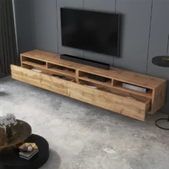 Selsey TV-Schrank REDNAW - Modernes TV-Board In Wotan Eiche Matt, Stehend / Hängend, 200 Cm Breit -Vidaxlko Verkaufe 8fe65c782be3aabcb9c6de26a0030c95