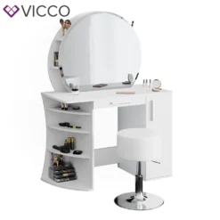Vicco Schminktisch Frisiertisch Frisierkommode Almina Weiß Mit Spiegel + Hocker -Vidaxlko Verkaufe 903d895e10caed2baca679330fbed10f