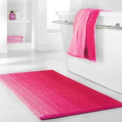Dyckhoff Badteppich Colori Pink 55 X 65 Cm 100% Bio Baumwolle