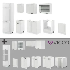 Vicco Küchenzeile R-Line Weiß Landhaus 300 Cm Holzwerkstoff -Vidaxlko Verkaufe 91f5f45e8cf710f3b3a7f0ea4392fa32