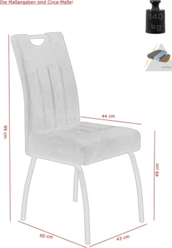 4er Set Esszimmerstuhl Beate -Nachbildung Microfaser Vintage Anthrazit - 140 Kg Belastbar - Komfortsitz Federkorb -Vidaxlko Verkaufe 9516ed6cf5ead0519443f08f4ea507f8