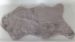 Fellteppich Dekofell 60x90cm Grau Kaminvorleger Kunstfell Fellimitat Bettvorleger