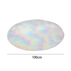 100cm Regenbogen Hochflor Runden Teppich Wohnzimmer Fellteppich Kunstfell Flauschig Dicker Waschmaschinenfest -Vidaxlko Verkaufe 9796ba7c2c8660ea2022d28d1905574f 1