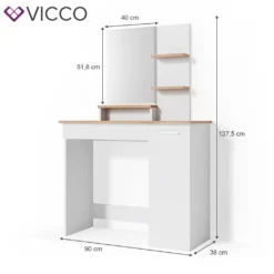Vicco Schminktisch Julia Weiß Sonoma 90 X 137,5 X 38 Cm Holzwerkstoff 9 Vicco Schminktisch Julia Weiß Sonoma 90 X 137,5 X 38 Cm Holzwerkstoff -Vidaxlko Verkaufe 982b03ae41fa0f5307fe11e2a1480749