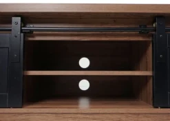 TV-Rack HWC-K75, Fernsehtisch TV-Board, Schiebetüren Staufächer, Holz-Optik Industrial Metall 43x150x40cm Braun -Vidaxlko Verkaufe 9877b629d9f42502eaecd671fa6d5a30