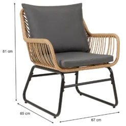 Stuhl ALBEDO Mit Sitzkissen, Moderner Gartenstuhl Aus Polyrattan, Esszimmerstuhl Aus Rattan -Vidaxlko Verkaufe 987d1e0ed70ca77c0f25f91357dd232c