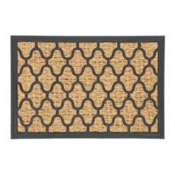 Relaxdays Fußmatte Gummi & Kokos Muster