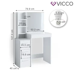 Vicco Schminktisch Frisiertisch Schminkkommode Meryl + LED-Beleuchtung Kommode -Vidaxlko Verkaufe 98e583fa596da53d92bba2952bffe083