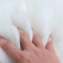 Faux Lammfell Schaffell Teppich Kunstfell Dekofell In Super Weich Lammfellimitat Teppich Longhair Fell Optik Nachahmung Wolle Bettvorleger Sofa Matte (Rundes Weiß, 30 X 30 Cm) -Vidaxlko Verkaufe 9a68d1248c2884aa0856f68327517683