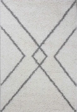 Hochflor Teppich, Weicher Wohnzimmer Shaggy Skandinavischer Stil Raute, Maße:160x220 Cm -Vidaxlko Verkaufe 9b008576aca097c1417a23f886e2f8c7