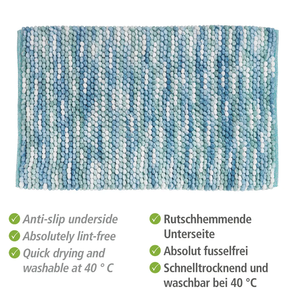 Wenko Badteppich Urdu Aqua 60 X 90 Cm 2 Wenko Badteppich Urdu Aqua 60 X 90 Cm – Bild 2