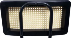 2er-Set Esszimmerstuhl HWC-K88, Lehnstuhl Stuhl, Holz Poly-Rattan Metall Bouclé Stoff/Textil Schwarz -Vidaxlko Verkaufe 9c8ee407a6d189d5fb6f79caca3ff714 1