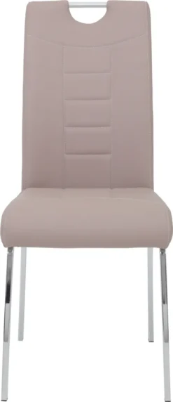 4er Set Stuhl Andrea S - Kunstleder Cappuccino - Bügelgriff Und Metallgestell Verchromt -Vidaxlko Verkaufe 9cf4f22c1784acaa59a67151ca0b7e84