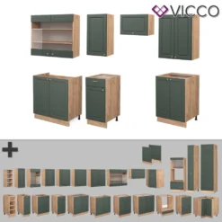 Vicco Küchenzeile Fame-Line Goldkraft Grün-Gold Landhaus 240 Cm Holzwerkstoff 12 Vicco Küchenzeile Fame-Line Goldkraft Grün-Gold Landhaus 240 Cm Holzwerkstoff -Vidaxlko Verkaufe 9df1364226bd473f59112453bd9226c8