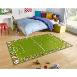 Kurzflor Kinderteppich Soccer Pitch, Größe:80x150 Cm -Vidaxlko Verkaufe 9e0b5811ad2935d2c2ec6cfe50700595