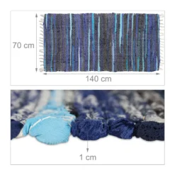 Relaxdays Blauer Flickenteppich 70 X 140 Cm -Vidaxlko Verkaufe a1a2d11cde017be383e829561f668827