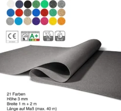 Messeteppich Hochzeitsteppich Eventteppich Sintra Nadelfilz Grau 200x350 Cm -Vidaxlko Verkaufe a2812cf6a62c7966d661bab9e035dcdf