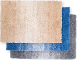 Badteppich Wave Rutschsicher & Schnelltrocknend Grau/Weiß 70x100 Cm