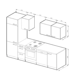Vicco Küchenzeile Optima Anthrazit Hochglanz 270cm Holzwerkstoff -Vidaxlko Verkaufe a4b31769360659e68ea13fae6659989c