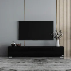 Makika TV Lowboard / Fernsehtisch - Schwarz Hochglanz -Vidaxlko Verkaufe a4fc2ca2a9cd3e6404f853b5082603e7