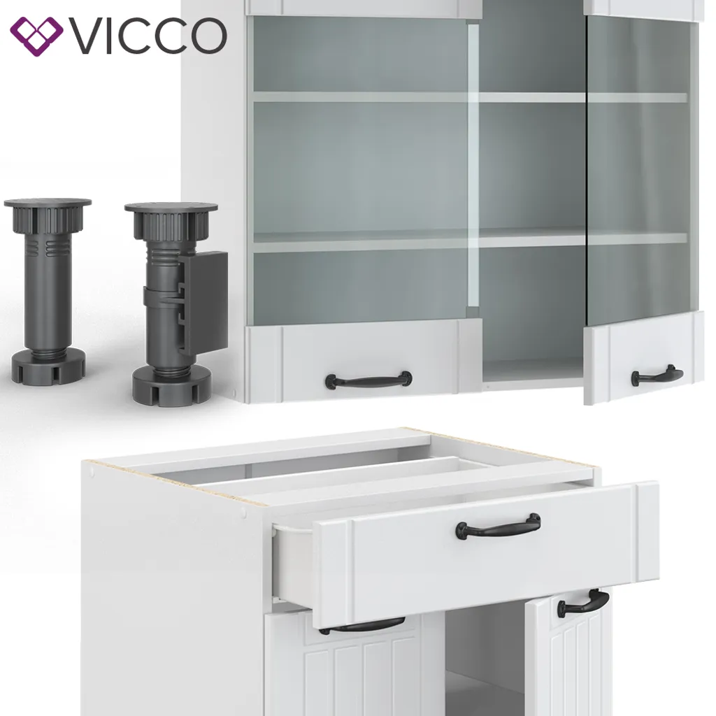 Vicco Küchenzeile Fame-Line Weiß Landhaus 200 Cm Holzwerkstoff 5 Vicco Küchenzeile Fame-Line Weiß Landhaus 200 Cm Holzwerkstoff – Bild 5