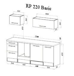 Respekta Küchenzeile Küche Einbauküche Küchenblock Hochglanz 220 Cm Eiche Grau -Vidaxlko Verkaufe a7c09e17970077b256f5b6bbe50ff6a1