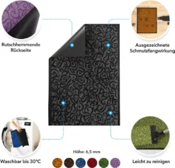 Sauberlaufmatten Schmutzfangmatte Brasil Anthrazit-Grau Breite: 90 Cm, Länge: 200 Cm -Vidaxlko Verkaufe a87144b75ec807fdb9b14d8cfa53b037