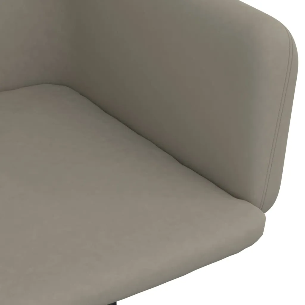 VidaXL Esszimmerstühle 6 Stk. Drehbar Hellgrau Samt 9 VidaXL Esszimmerstühle 6 Stk. Drehbar Hellgrau Samt – Bild 9