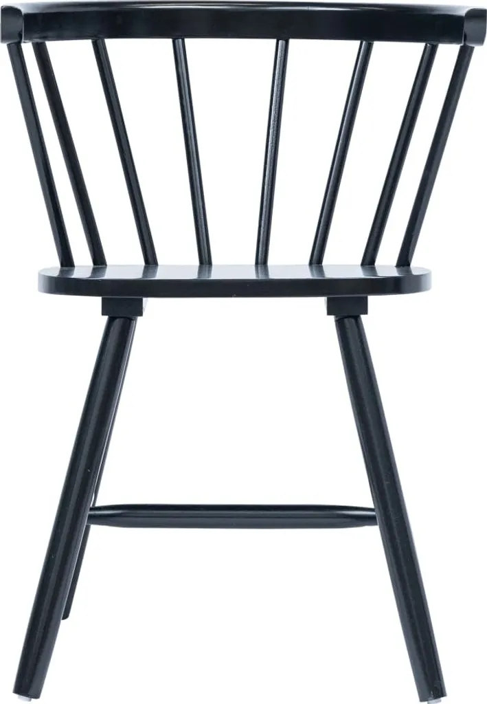 VidaXL Esszimmerstühle 2 Stk. Schwarz Gummiholz Massiv 4 VidaXL Esszimmerstühle 2 Stk. Schwarz Gummiholz Massiv – Bild 4