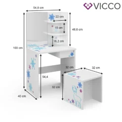 Vicco Kinder Schminktisch Kinderschminktisch Frisiertisch Mit Hocker Mädchen -Vidaxlko Verkaufe a9df40489cae2d48bda1a5f8d5cca77f