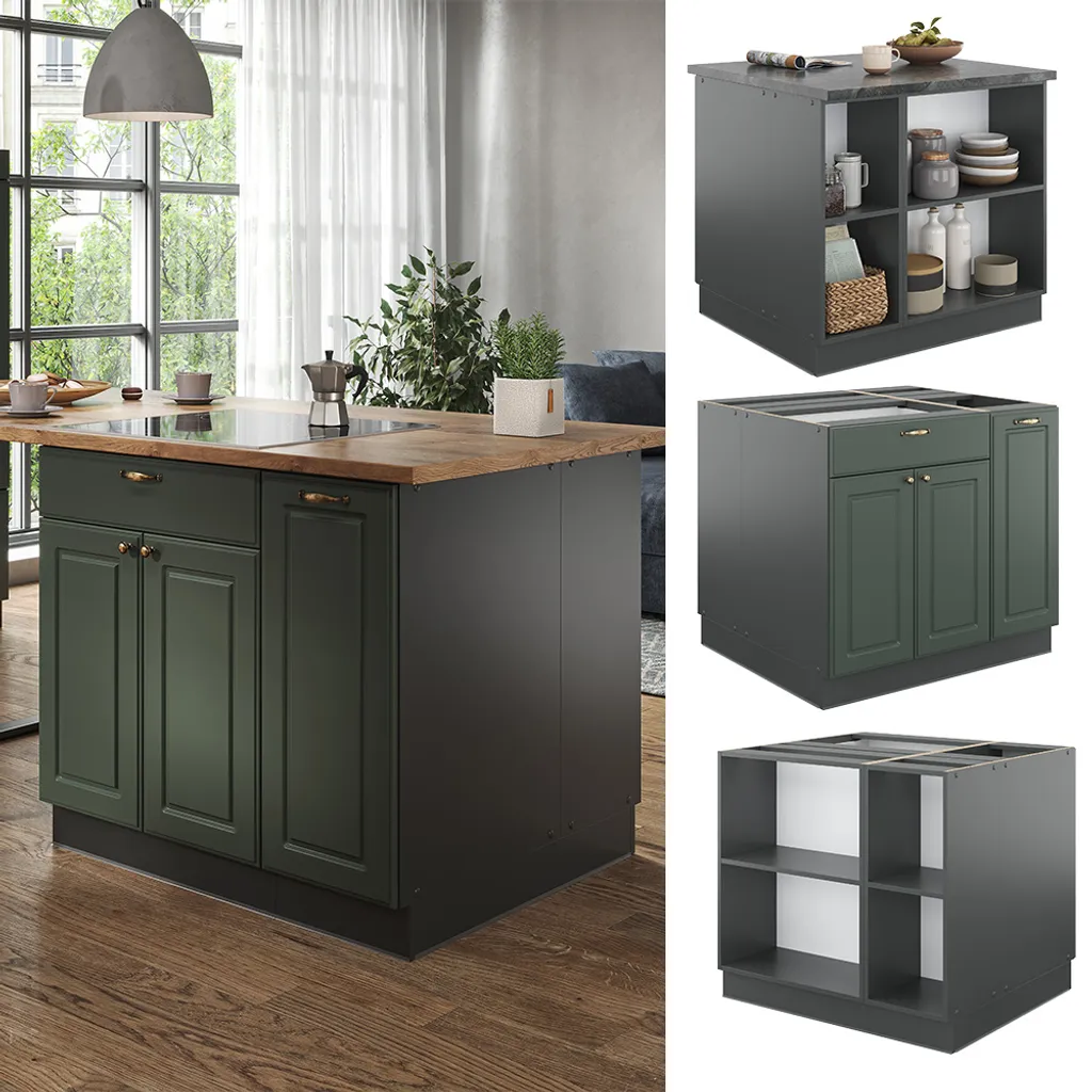 Vicco Kücheninsel Fame-Line Anthrazit-Gold Landhaus 90 Cm Holzwerkstoff 1 Vicco Kücheninsel Fame-Line Anthrazit-Gold Landhaus 90 Cm Holzwerkstoff