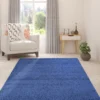 Teppia Jamaica Kollektion Teppich Wohnzimmerteppich In Blau I Hochwertiger Teppich Aus Polypropylen Jamaica Shaggy: Blau / 160x230