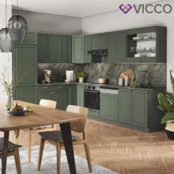 Vicco Eckküchenzeile Fame-Line Anthrazit Grün-Gold Landhaus 227 X 287 Cm Holzwerkstoff 10 Vicco Eckküchenzeile Fame-Line Anthrazit Grün-Gold Landhaus 227 X 287 Cm Holzwerkstoff -Vidaxlko Verkaufe aac5643fa1d0d30a942fbe4ae411c117