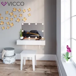 Vicco Schminktisch Alessia Frisiertisch Kommode Frisierkommode Spiegel Weiß Inklusive LED-Lichterkette -Vidaxlko Verkaufe ab1173b2c03cfcc718be04296986f0ed