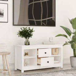 VidaXL TV-Schrank Weiß 103x36,5x52 Cm Massivholz Kiefer -Vidaxlko Verkaufe abdbd5de64a5cc9f64a69dfc7f03f872