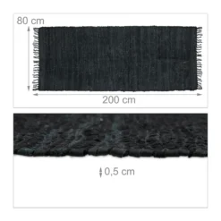 Relaxdays Flickenteppich Aus Leder & Baumwolle -Vidaxlko Verkaufe accffeb9a7569e40c06cfd59ef028100