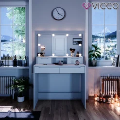 Vicco Schminktisch + LED Ruben Weiß 100 X 150 X 42 Cm Holzwerkstoff -Vidaxlko Verkaufe ad069a3f2988cfd32ca328d45c78aceb