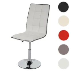 Esszimmerstuhl HWC-C41, Stuhl Küchenstuhl, Höhenverstellbar Drehbar, Kunstleder Weiß -Vidaxlko Verkaufe ad2ac106780fb78435d086d6baf60b39
