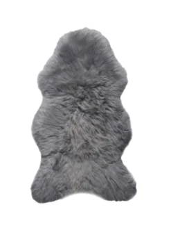 Walexo Schaffell Lammfell Läufer Naturfell Öko Gegerbt (100-110 Cm, GRAU)