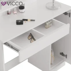 Vicco Schminktisch + LED Spiegel Julia Weiß 90 X 137,5 X 38 Cm Holzwerkstoff -Vidaxlko Verkaufe ae5857d62c6fcbd8418e4cf45cf80e24