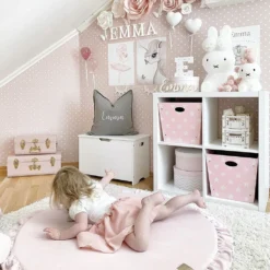 MeowBaby Baby Spielmatte Rund Mit Volant, Rosa -Vidaxlko Verkaufe ae689d29c612fabd085903dd14d6aa5a