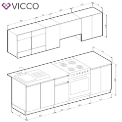 Vicco Küchenzeile J-Shape Raul Anthrazit Goldkraft 240 Cm Holzwerkstoff -Vidaxlko Verkaufe aeb04fe58bb8b923141641423a3961e4