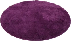 Mikrofaser-Badematte 90 Cm Rund, Aubergine 90cm