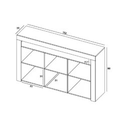 Kommode Hebe - Modern - Funktional - LED Beleuchtung - Lindner Möbel - 152cm X 35cm X 90 Cm, Farbe: Weiß Matt - Weiß Hochglanz -Vidaxlko Verkaufe af4eec89300269d0facfa44343416aee