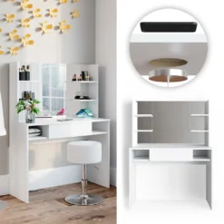 Vicco Schminktisch Frisiertisch Schminkkommode Daenerys QI Ladestation Kabellos