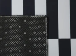 Teppich Läufer Schwarz / Weiß Stoff 60 X 200 Cm Rechteckig Mit Streifenmuster Geometrisch Rutschfest Modern Vorleger Flur Küche Schlafzimmer -Vidaxlko Verkaufe b023918380cb29d85a2d95766c727f18